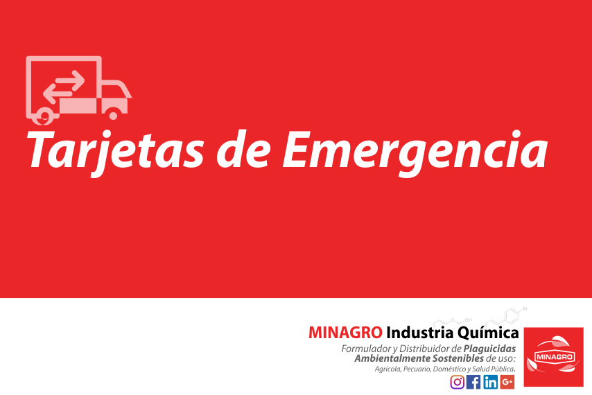 Tarjeta de Emergencia Productos Minagro Industria Quimica