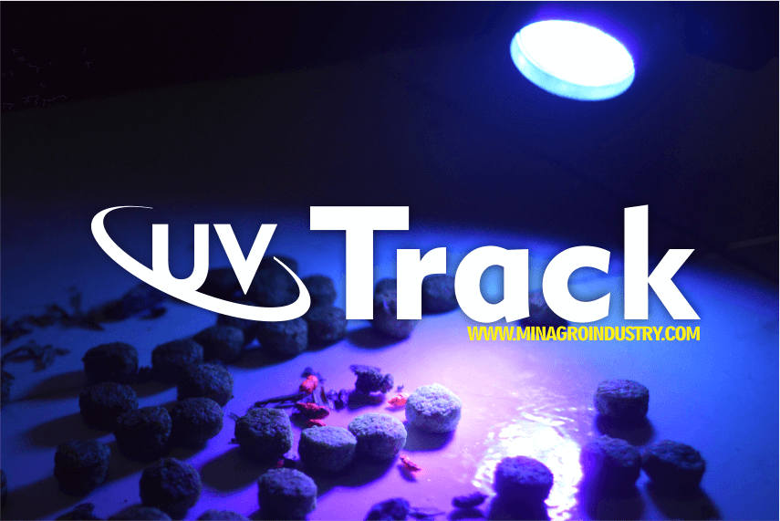 Efecto luminiscencia de UV Track